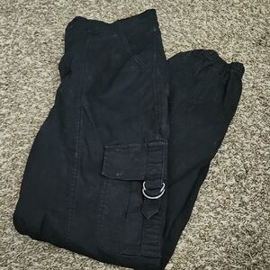 Junior Black Cargo Pants